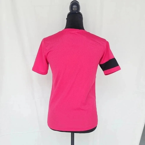 Nike Dri Fit Athletic T Shirt YOUTH Size Large Athletic Top Logo Pink Black - Picture 5 of 11